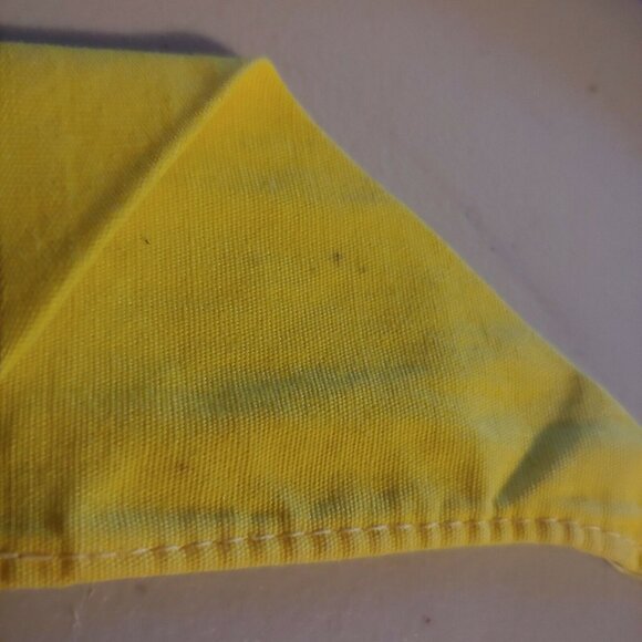 Vintage 1960's Apron Bright Yellow Lined Orange Blue Green Plaid Retro Kitchen - Picture 7 of 7